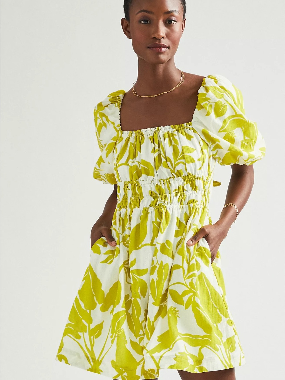 Anthropologie Maeve Feliciana Tropical Print Dress L